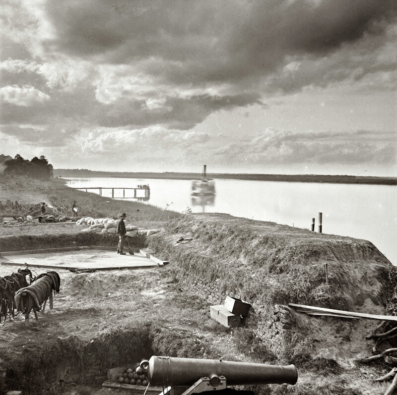 Civil War fortification by river