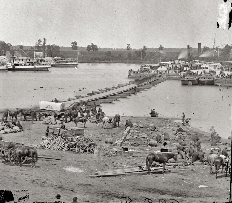 Civil War river crossing