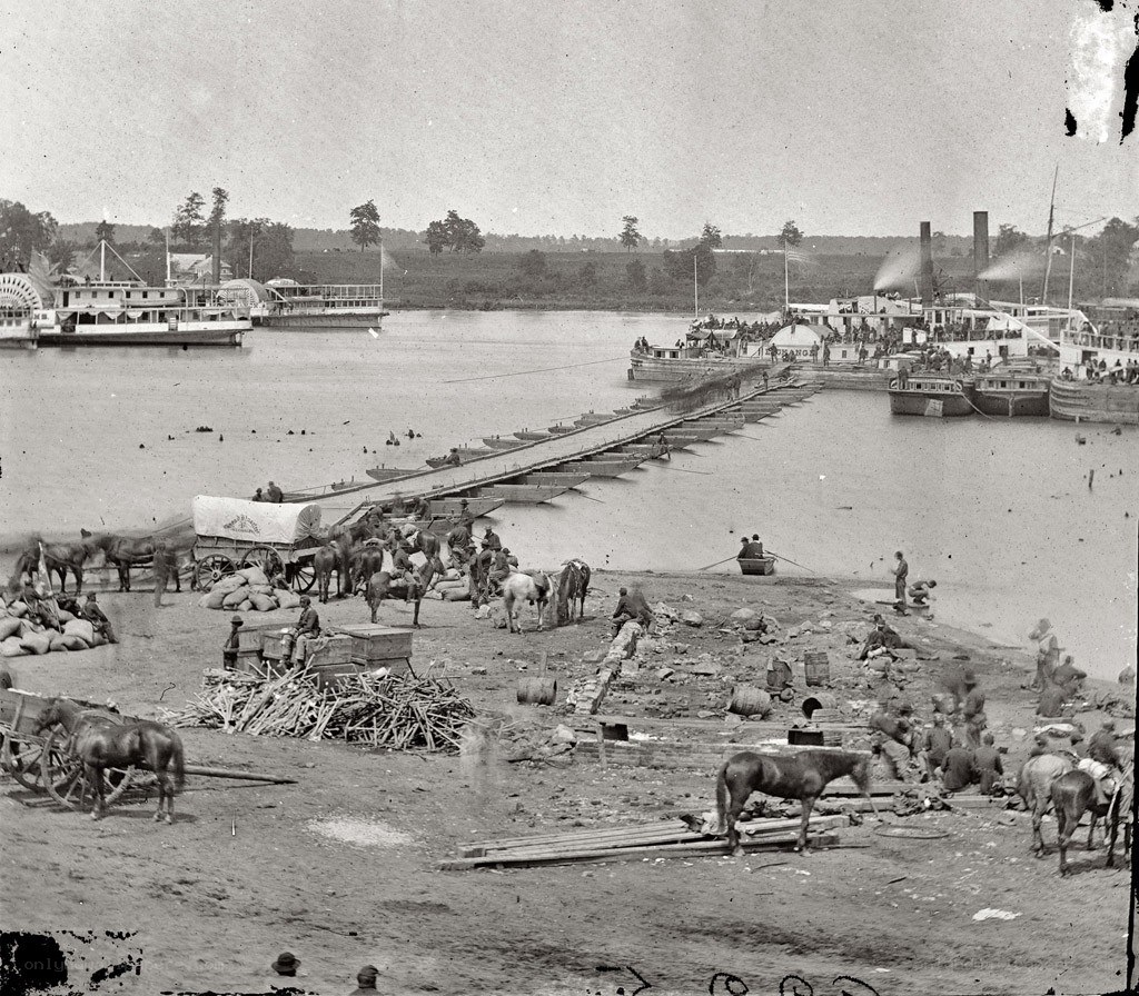 Civil War river crossing
