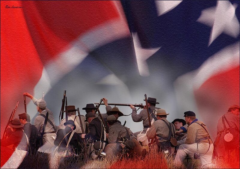 Civil War soldiers in battle