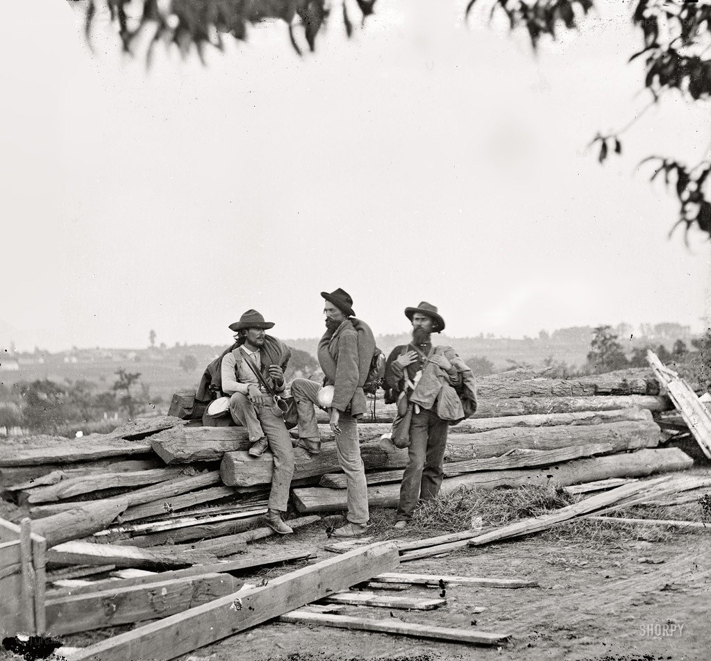 Civil War soldiers resting