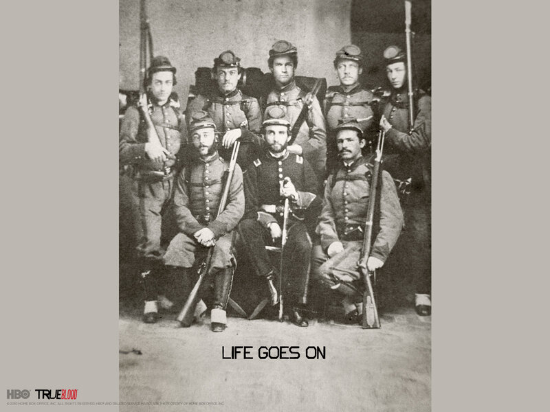 Civil War soldiers with quote