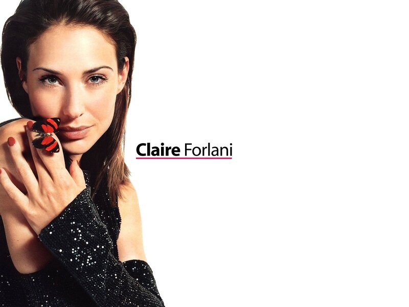 Claire Forlani with butterfly
