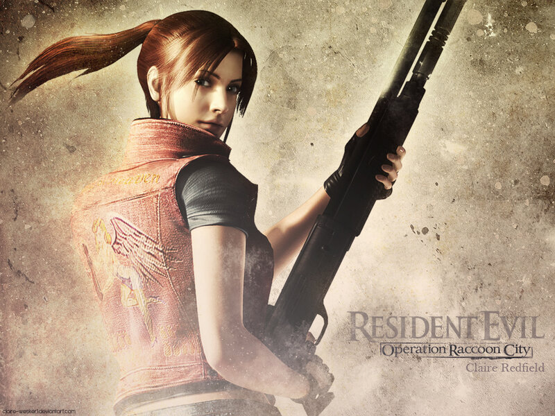 Claire Redfield Holding Shotgun