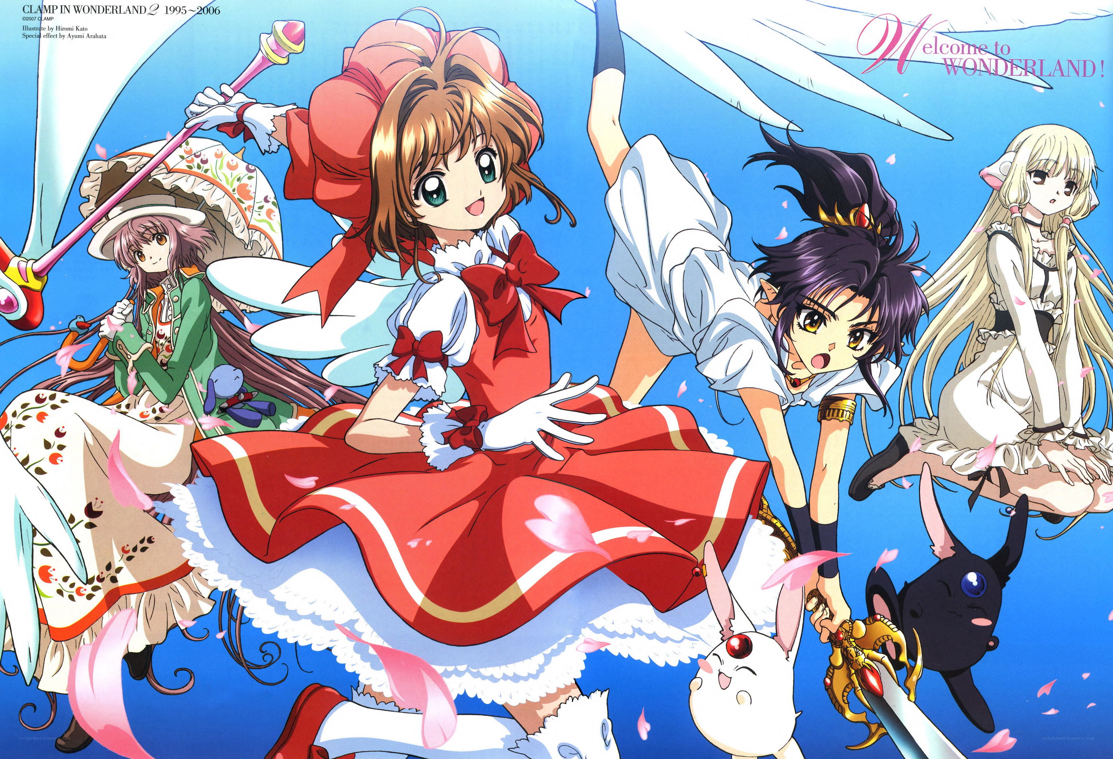 Clamp in Wonderland characters