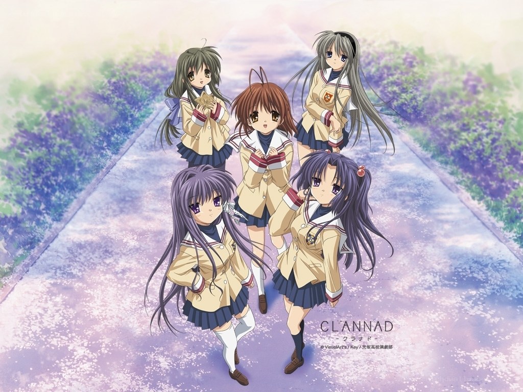 Clannad anime group scene