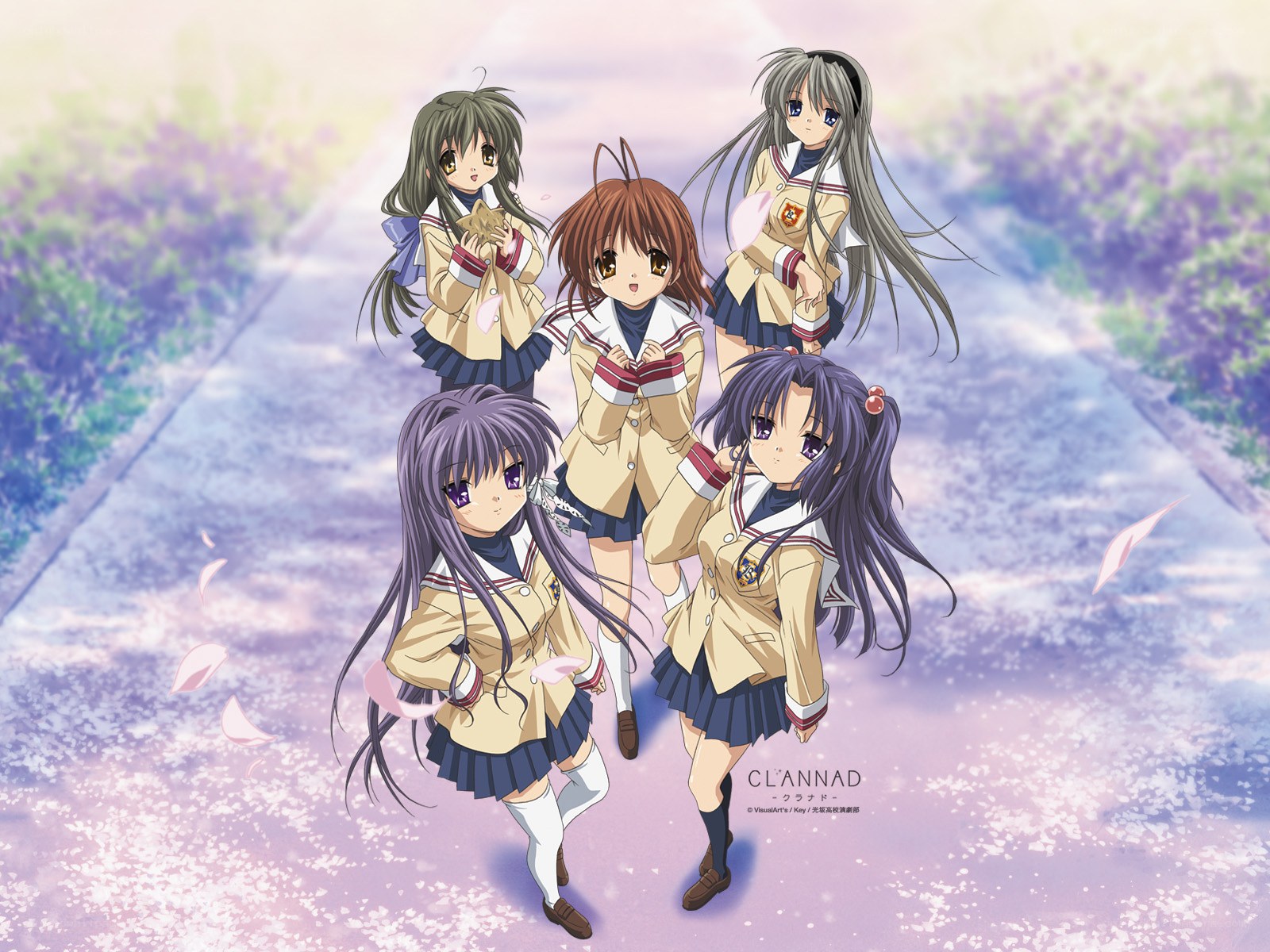 Clannad anime group scene