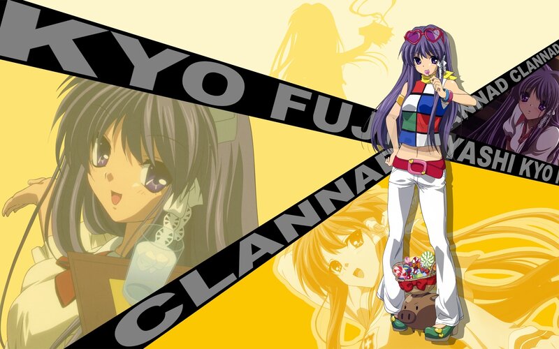 Clannad character art collage
