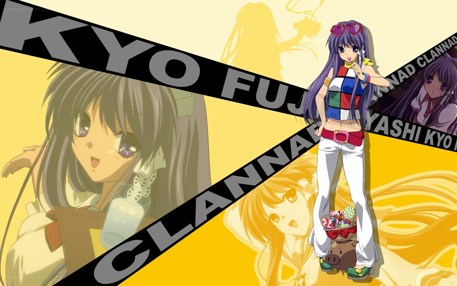 Clannad character art collage
