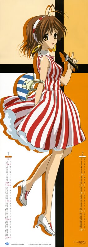 Clannad character calendar page