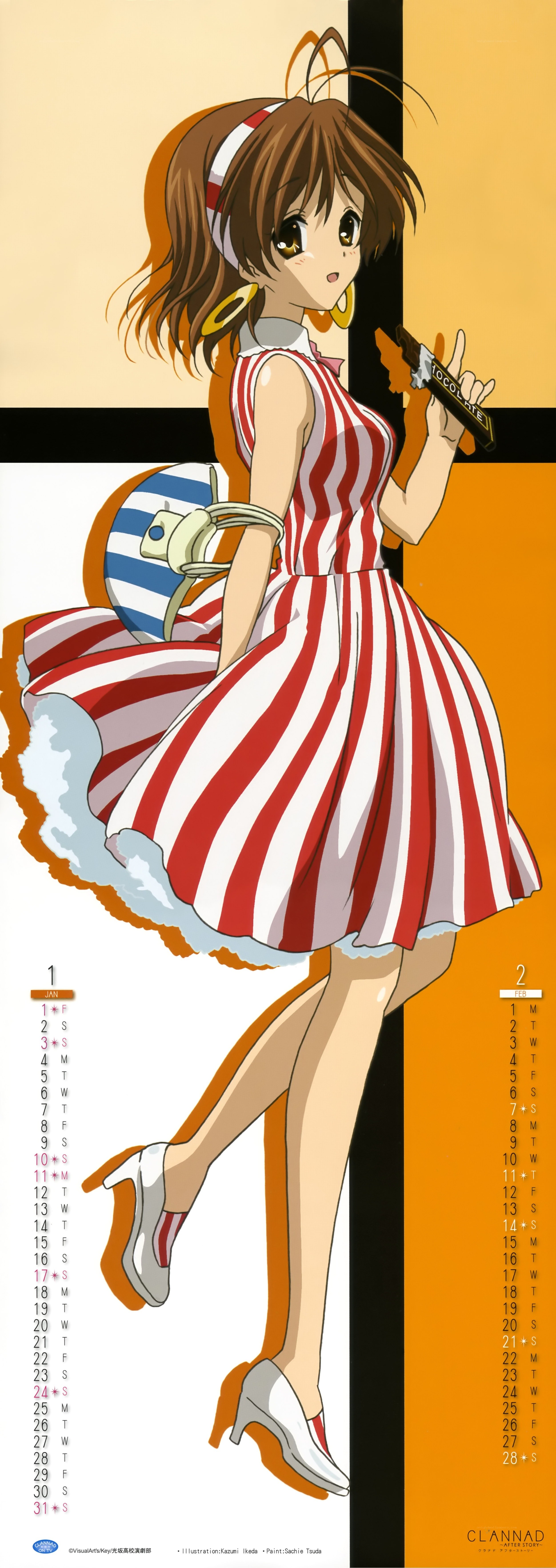 Clannad character calendar page