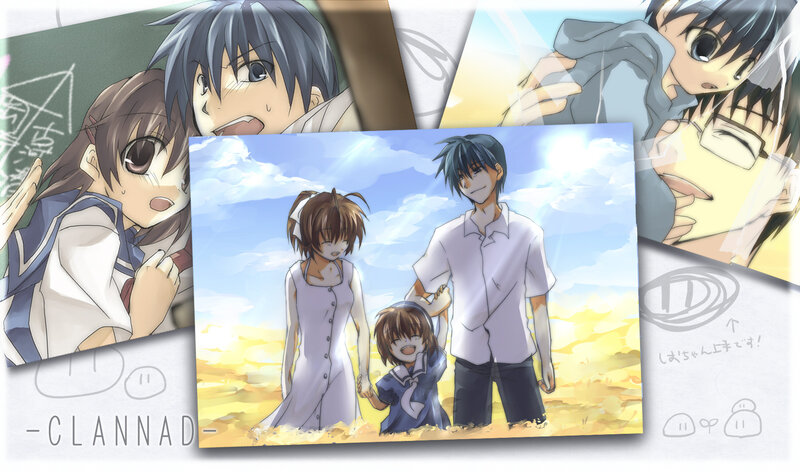 Clannad family photo collage