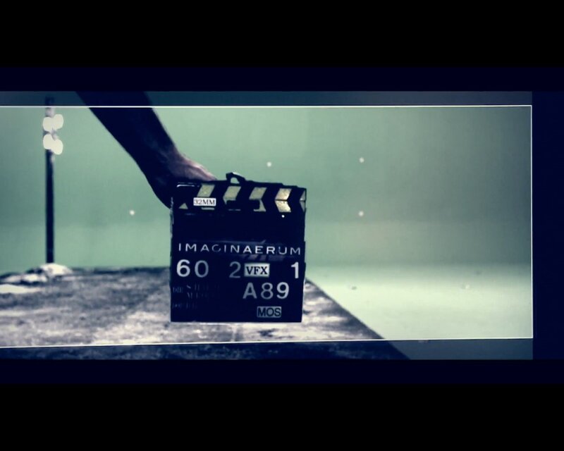 clapperboard on set