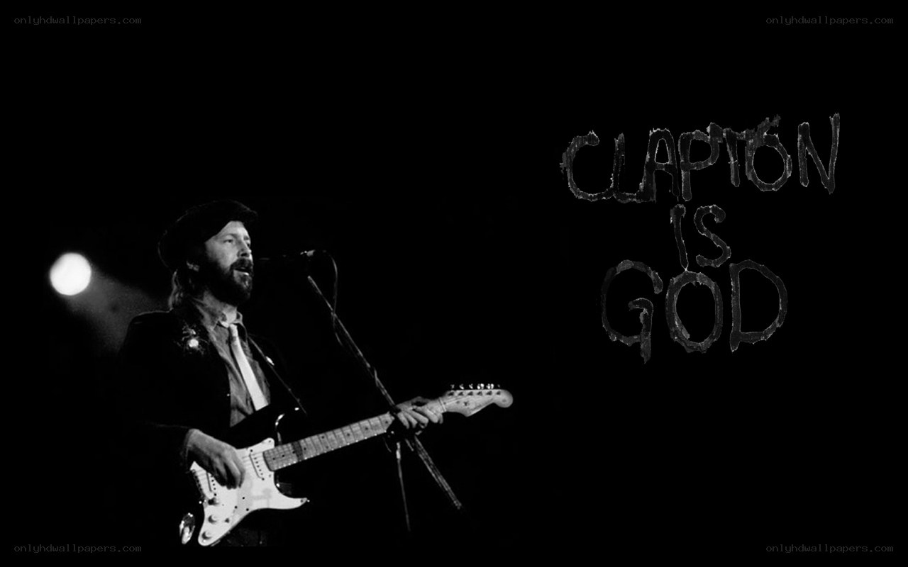 Clapton performing on stage