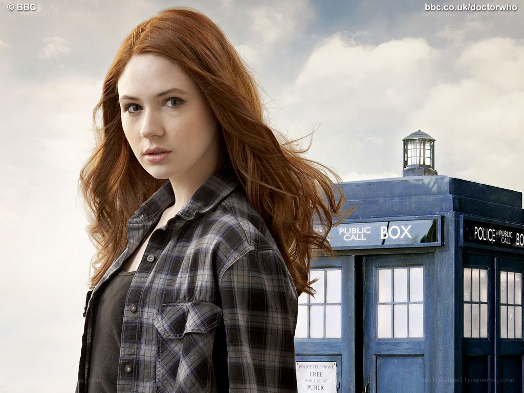 Clara Oswald with TARDIS