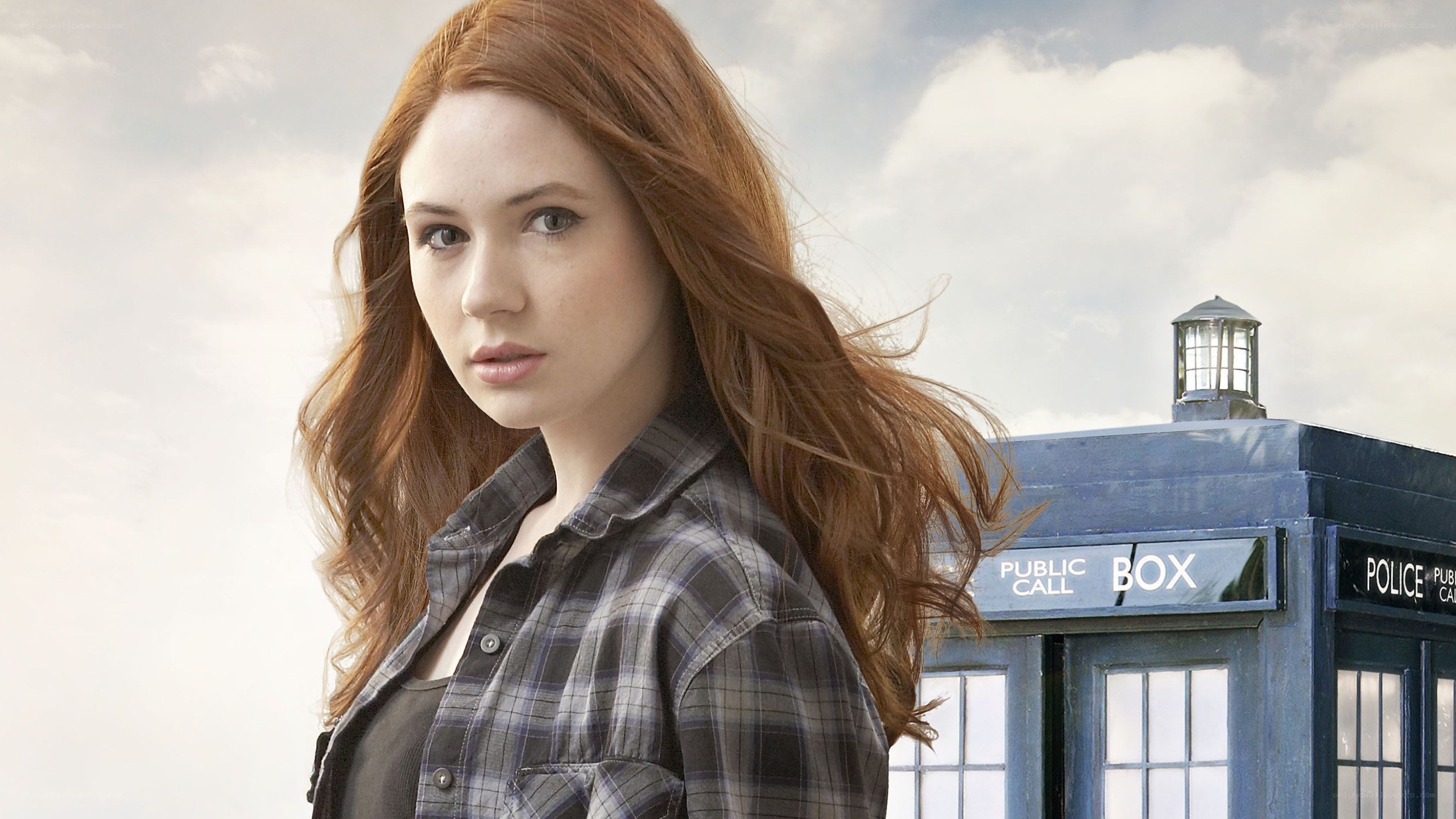 Clara Oswald with TARDIS