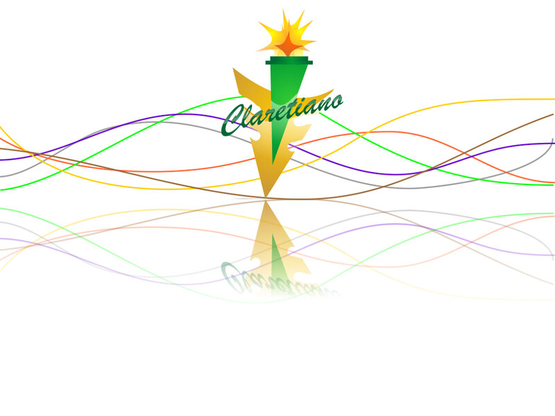 Claretiano logo with colorful lines