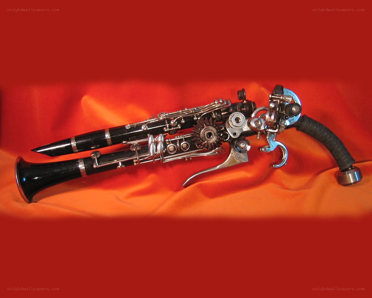 clarinet gun sculpture