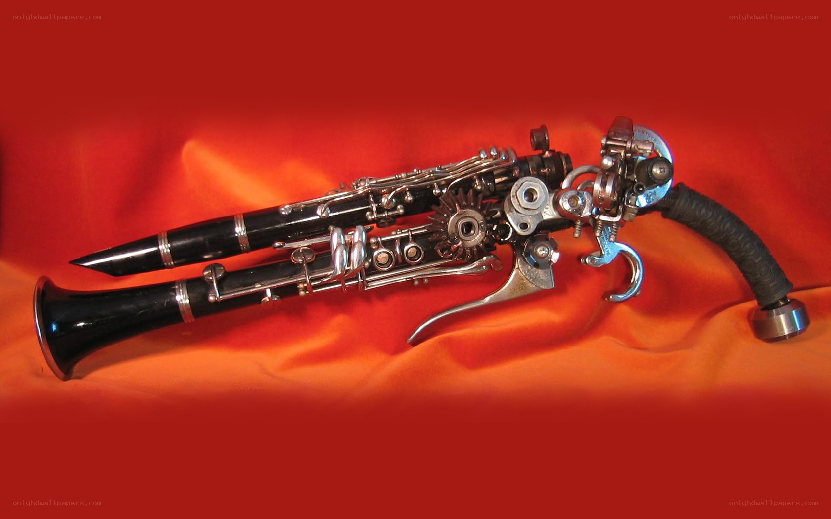 clarinet gun sculpture