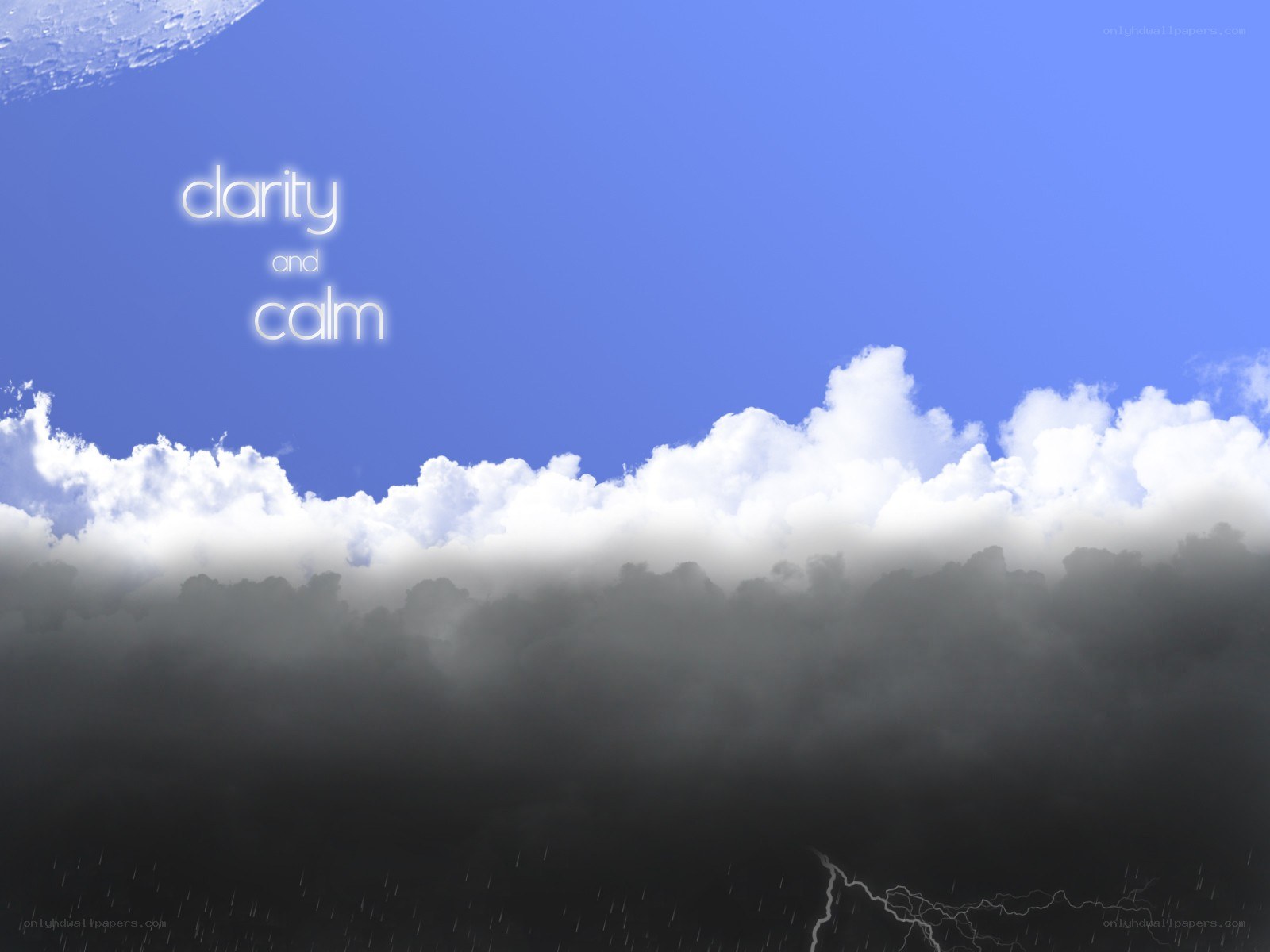 Clarity and calm sky