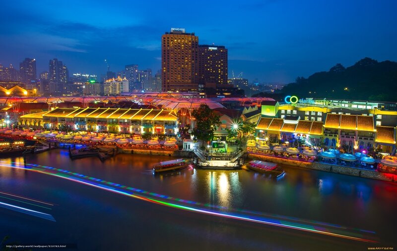 Clarke Quay at night