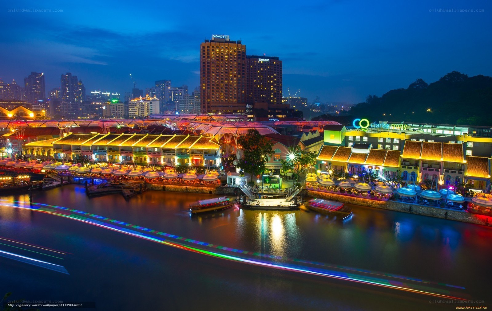 Clarke Quay at night