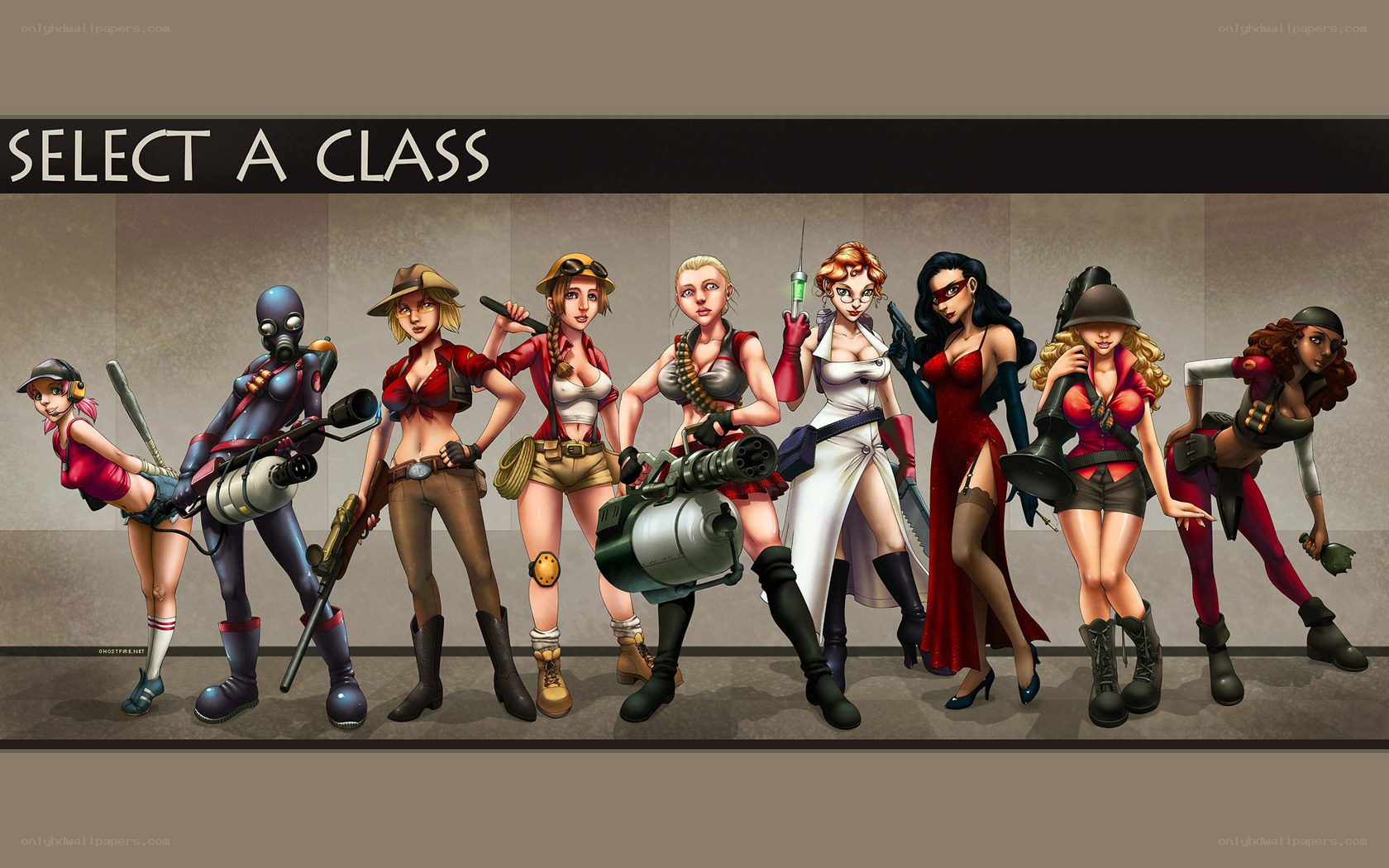 Class selection screen art