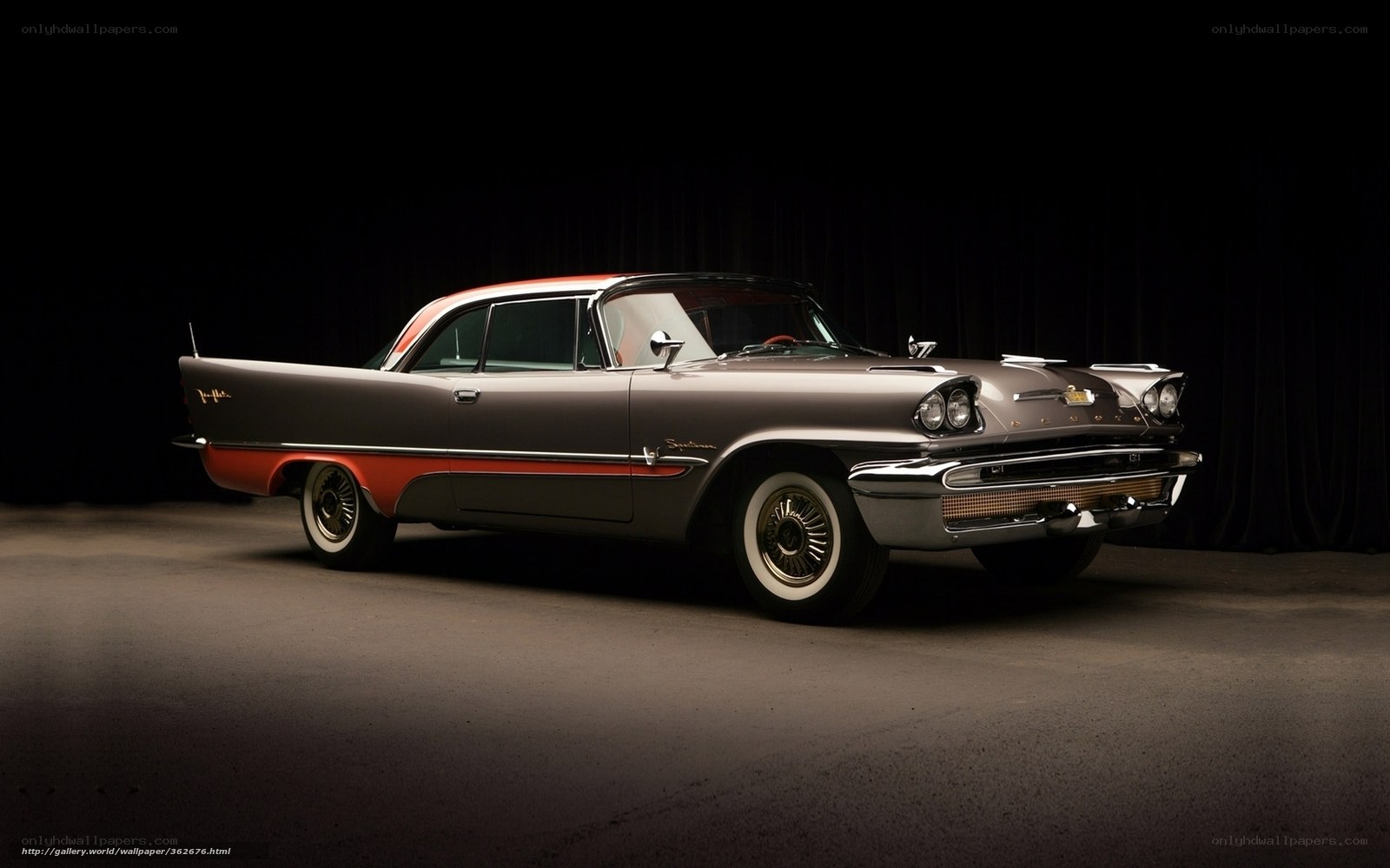Classic 1950s car in studio