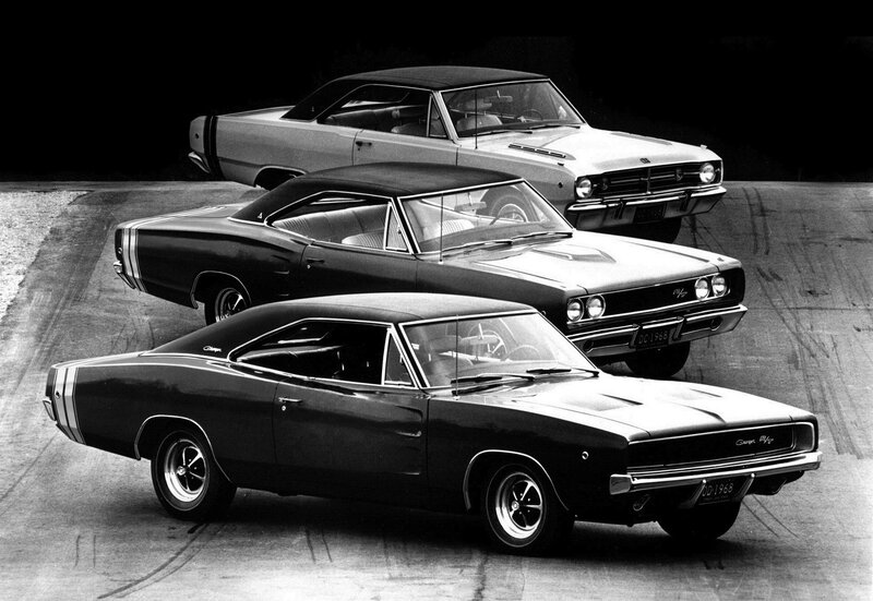Classic American muscle cars