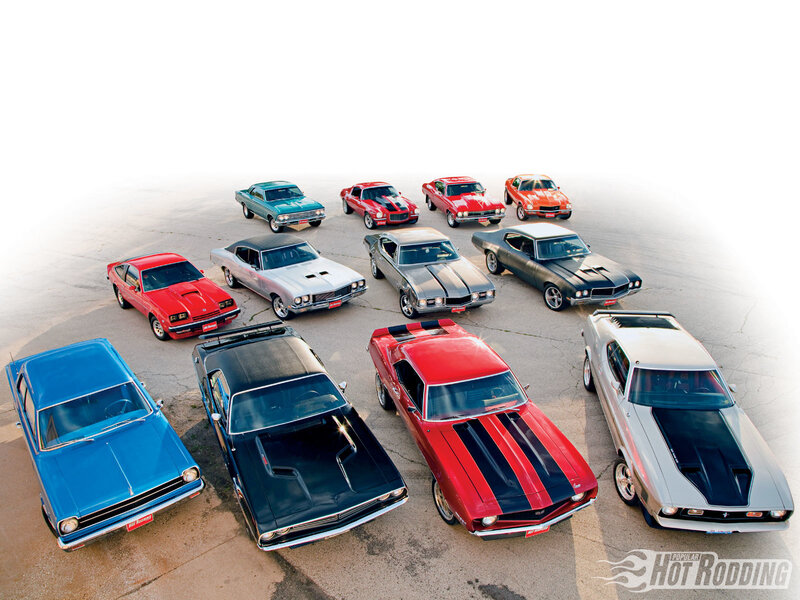 Classic American muscle cars