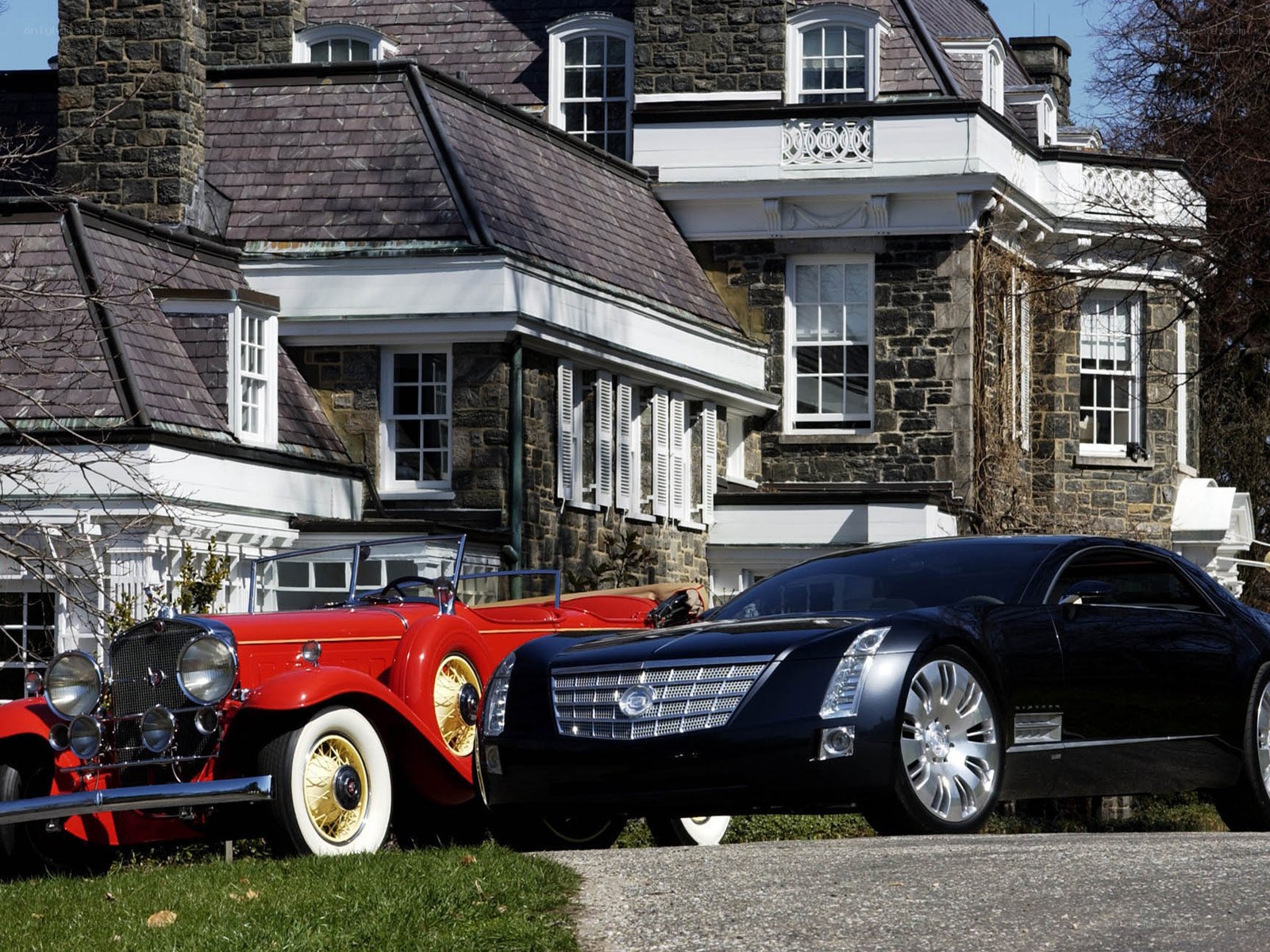 Classic and modern Cadillacs