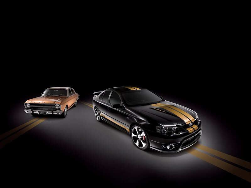 Classic and modern Ford sedans
