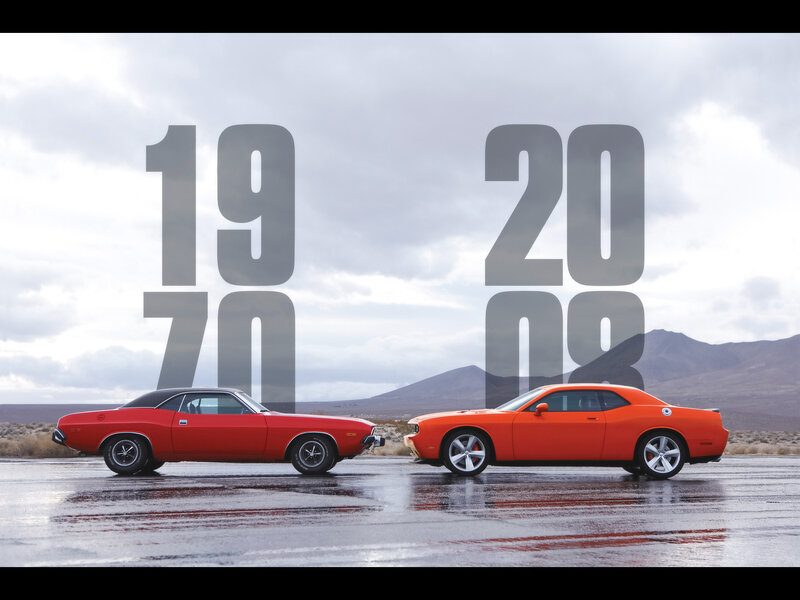 Classic and modern muscle cars