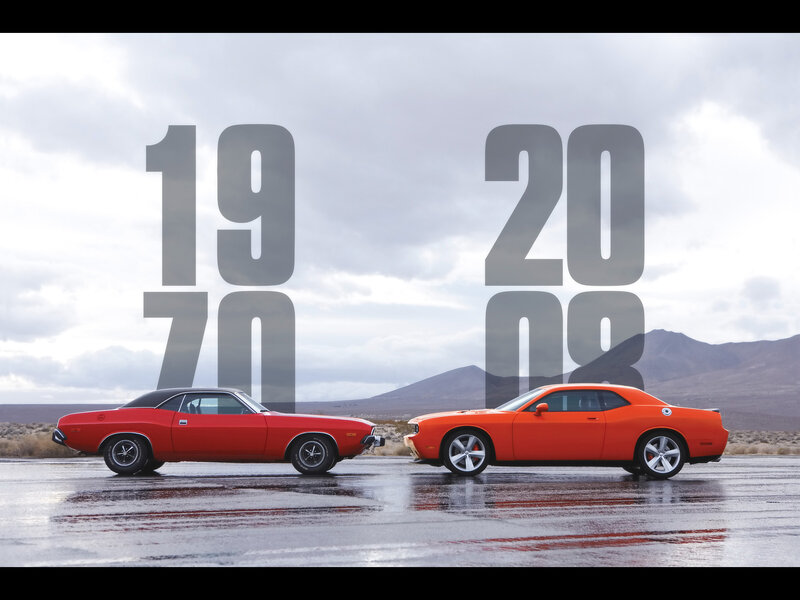 Classic and modern muscle cars