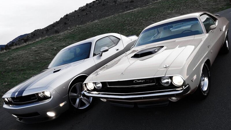 Classic and modern muscle cars