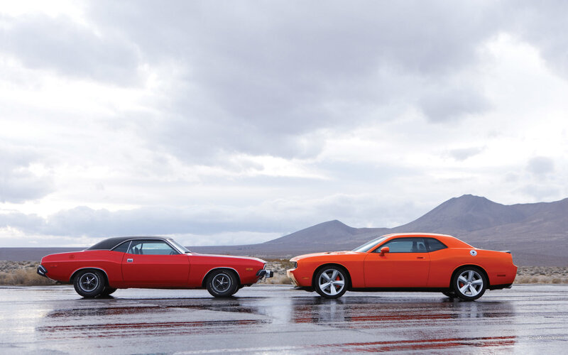 Classic and modern muscle cars