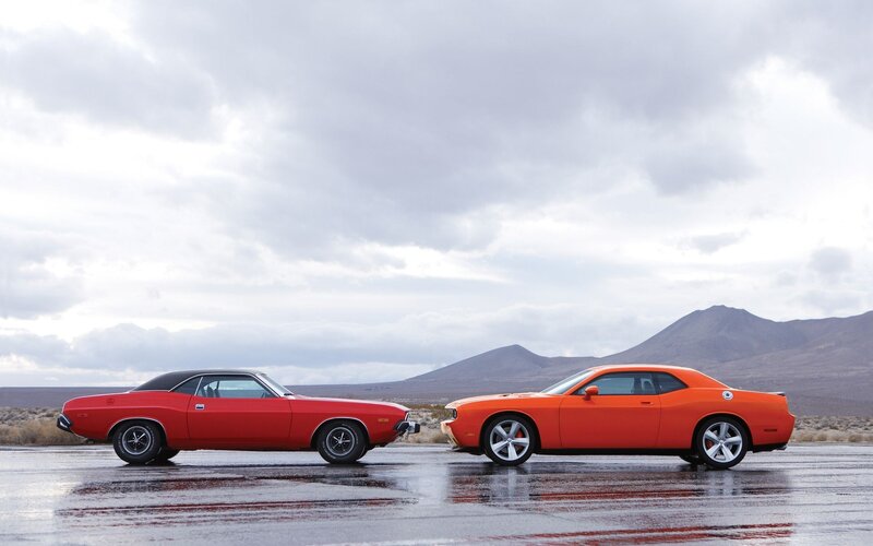 Classic and modern muscle cars