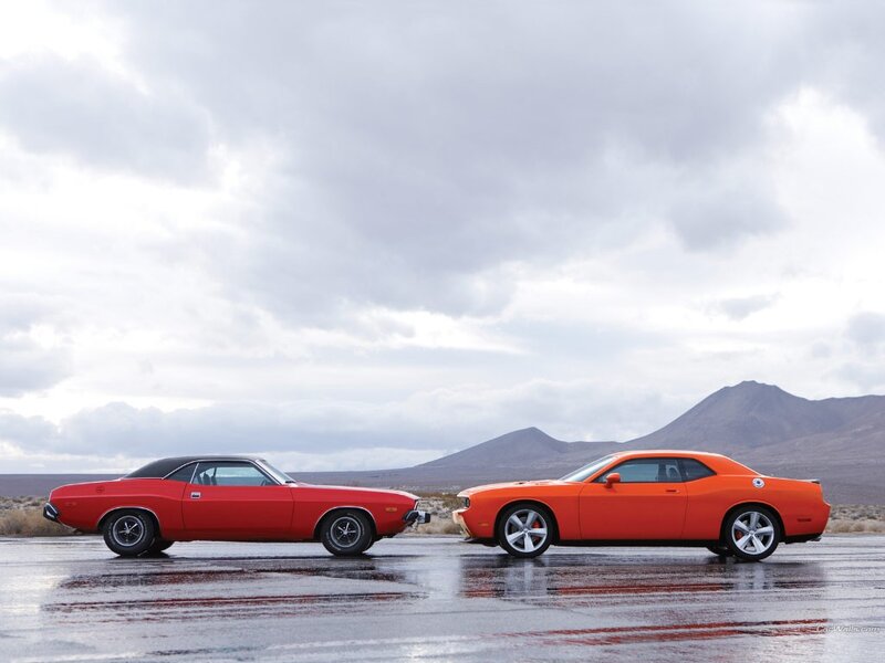 Classic and modern muscle cars