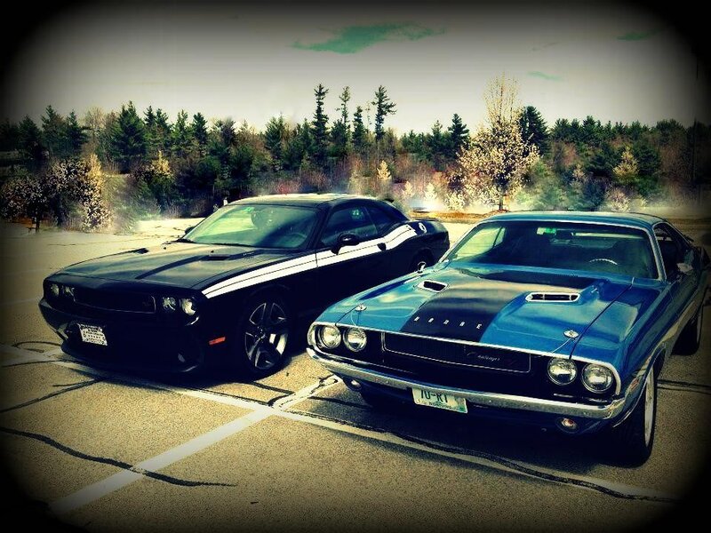 Classic and modern muscle cars
