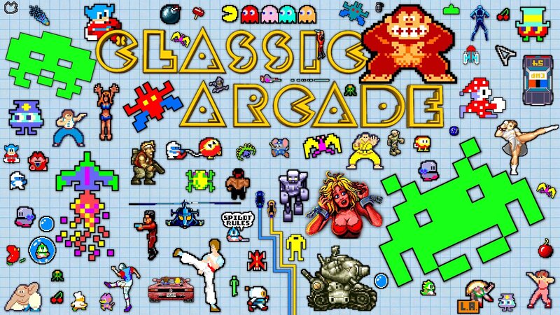 Classic Arcade Game Characters — Green