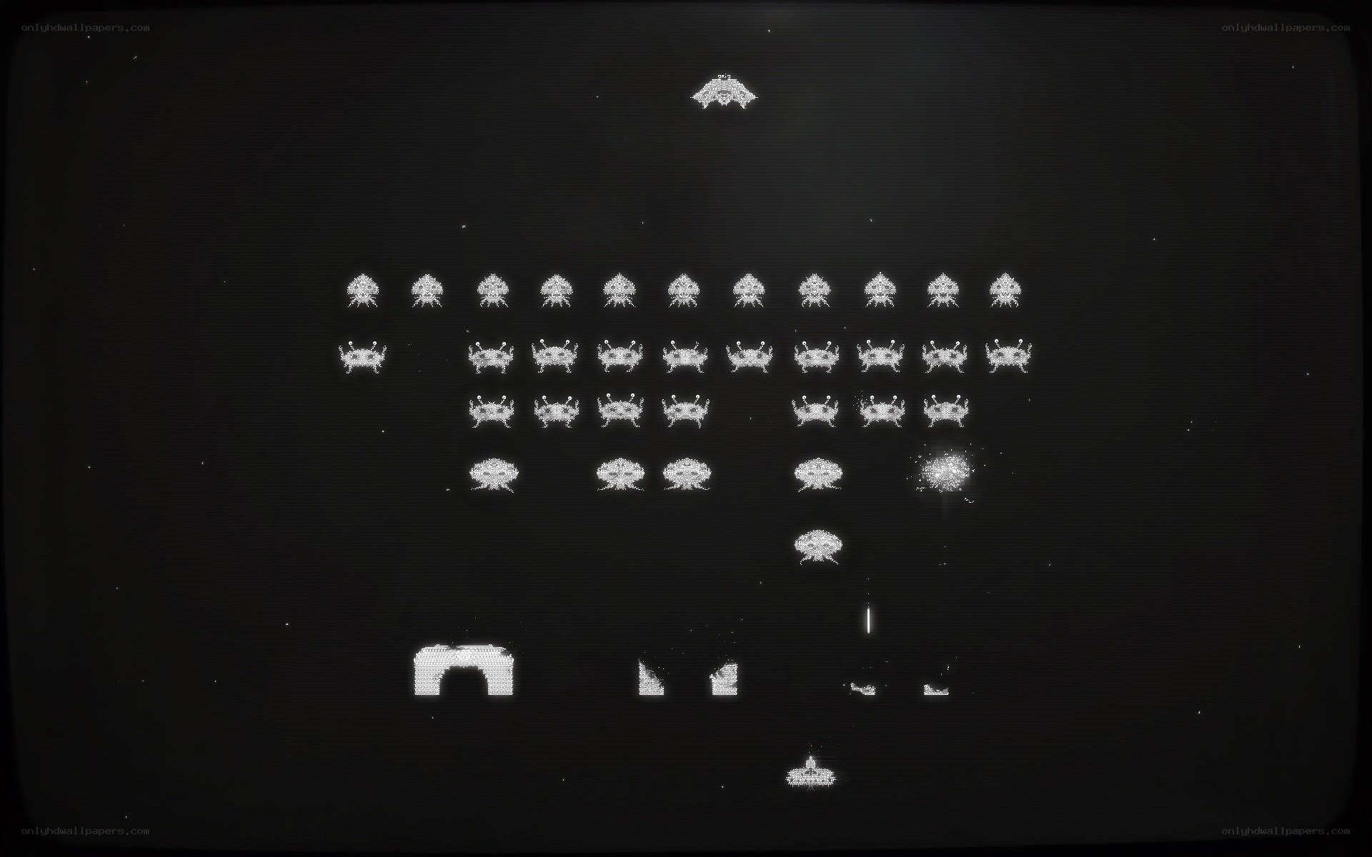 Classic arcade space invaders