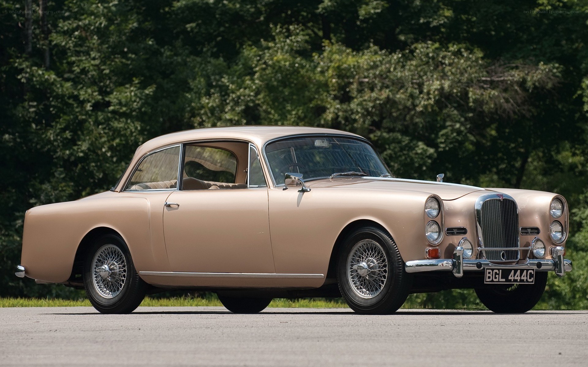 Classic beige coupe car