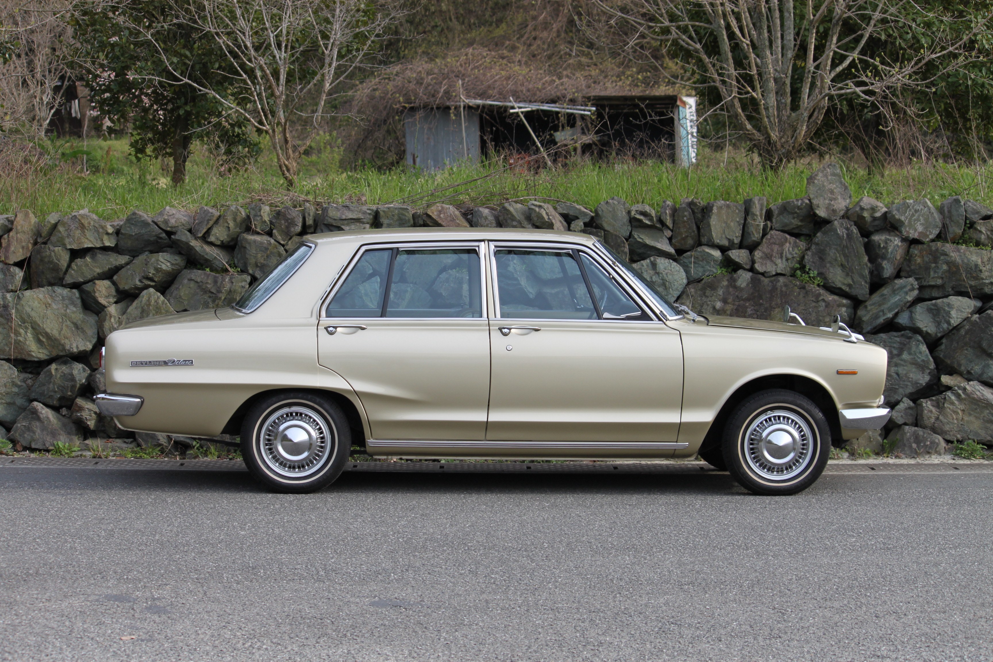 Classic beige sedan car