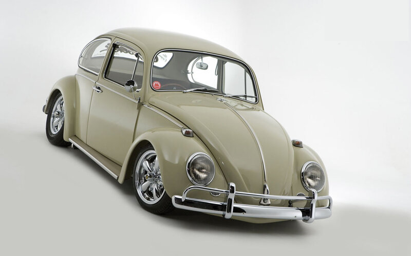 Classic beige Volkswagen Beetle