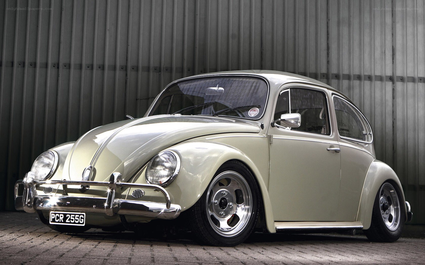Classic beige Volkswagen Beetle