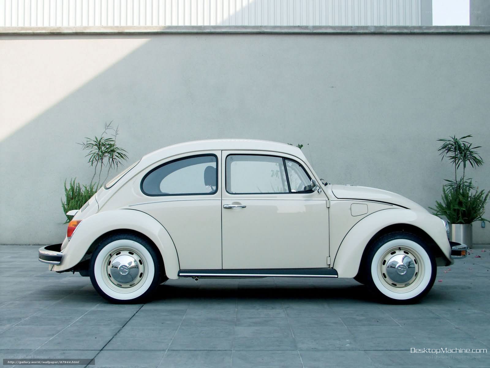 Classic beige Volkswagen Beetle