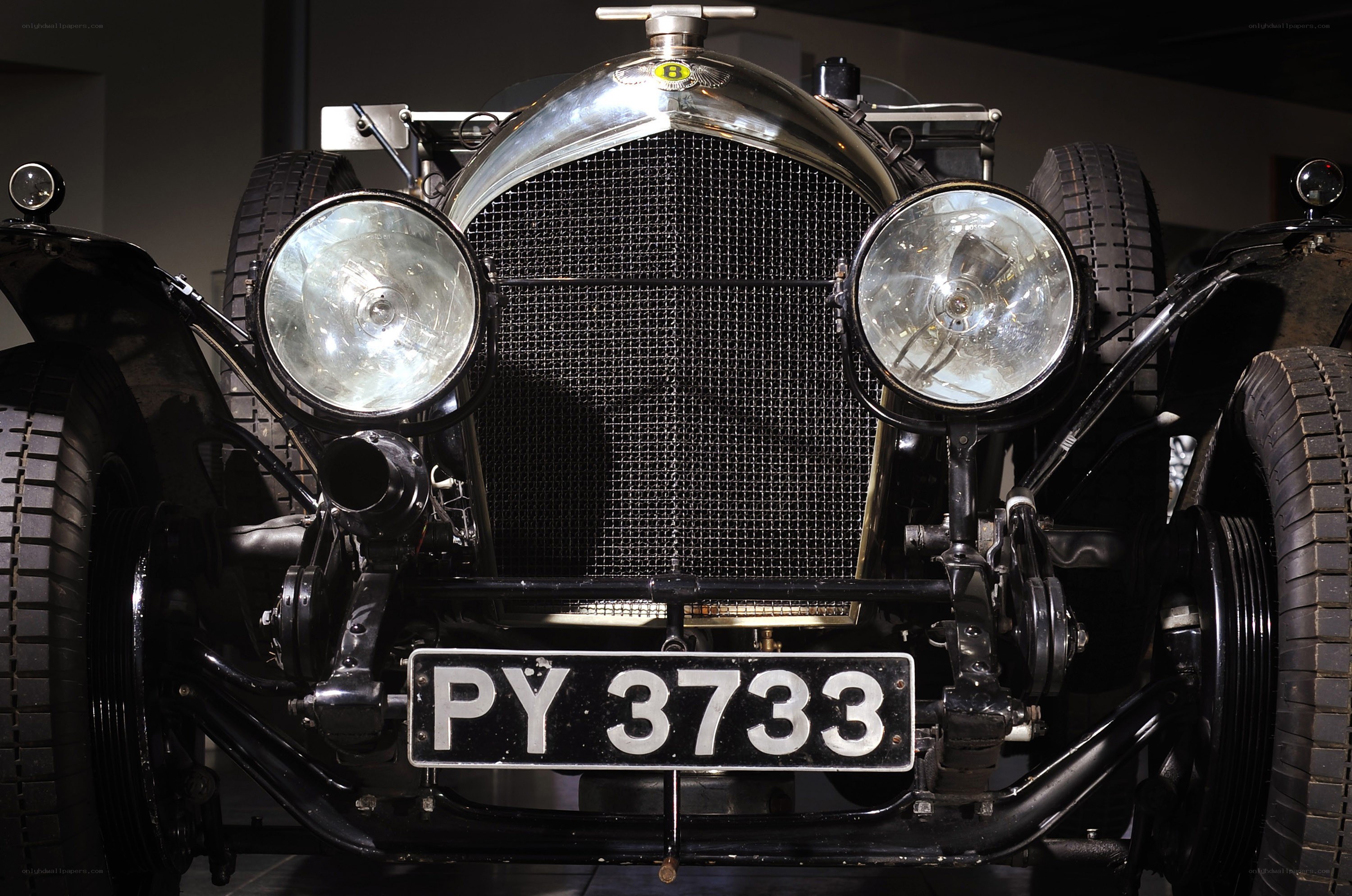 Classic Bentley car front view