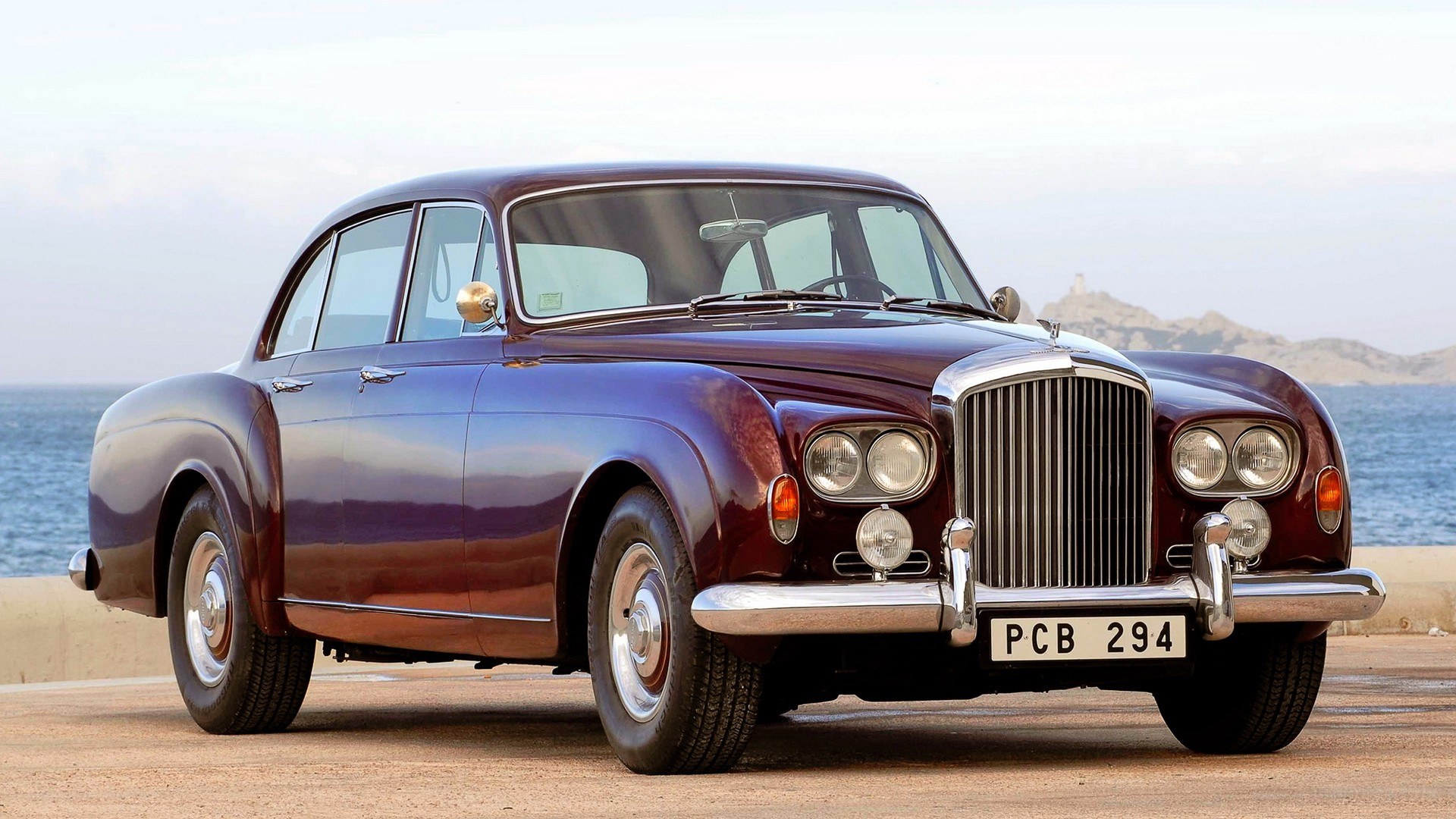 Classic Bentley on the coast