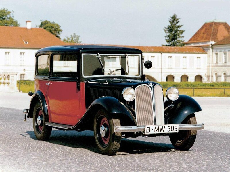 Classic black and red car