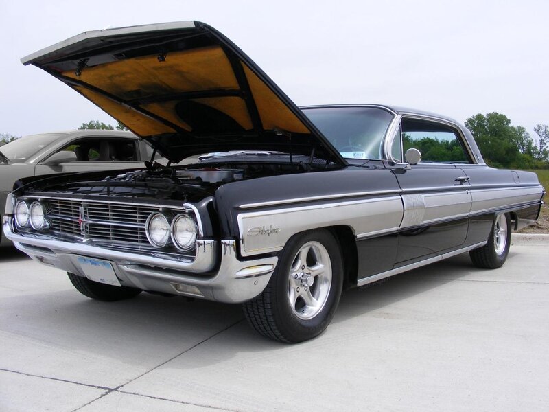 Classic black and silver car